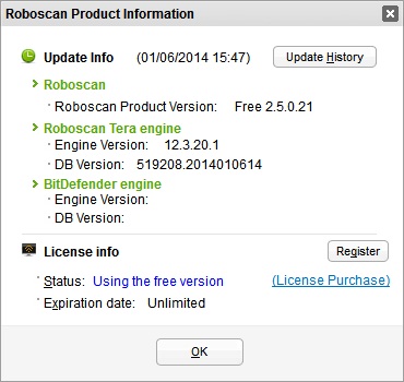 Roboscan Engine information
