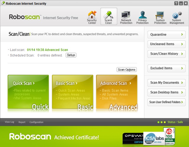 Roboscan scan page